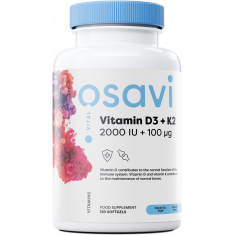 Vitamin D3 2000 IU + K2 100 mcg | with Quali-D® x 120 капсули
