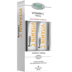 Power of Nature Витамин С 1000mg със Стевия х20 таблетки 1+1