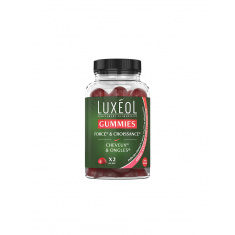 Заздравяване на косата и стимулиране на растежа й - Luxéol формула, 60 желирани таблетки с вкус на малина