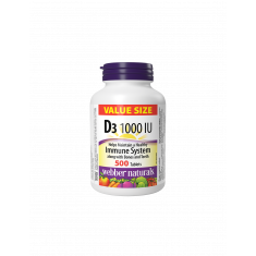 Здрави кости и силен имунитет - Витамин D3 1000 IU, 500 таблетки