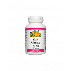 Zinc Citrate / Цинк (цитрат) 50 mg х 90 таблетки Natural Factors