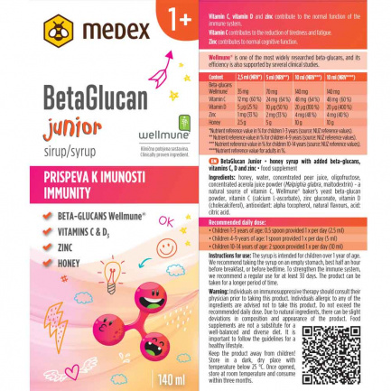БЕТА ГЛЮКАН за ДЕЦА Сироп – Medex (140 мл)