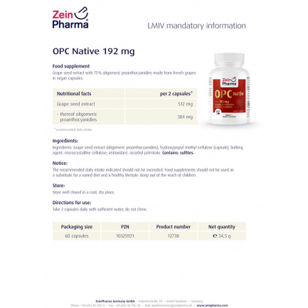 ГРОЗДОВИ СЕМКИ – OPC – ZeinPharma (60 капс)