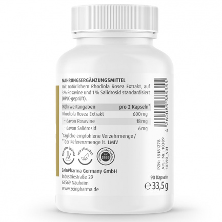 ЗЛАТЕН КОРЕН - РОДИОЛА / RHODIOLA – ZeinPharma (90 капс)