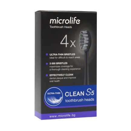 Microlife S5 Глави за звукова ел. четка soft х4 броя