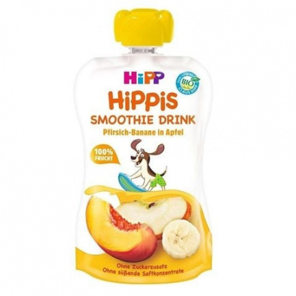 Hipp 84001 Био смути напитка праскова, ябълка и банан 120 гр