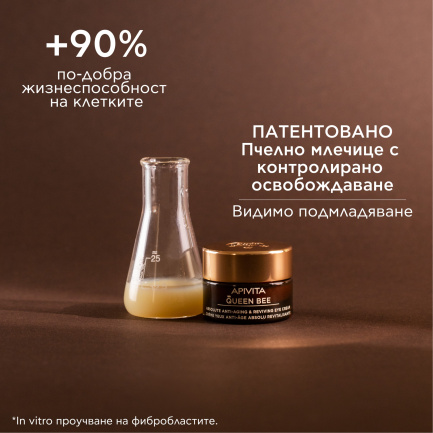 Apivita Queen Bee Ревитализиращ крем за околоочен контур против стареене 15 ml