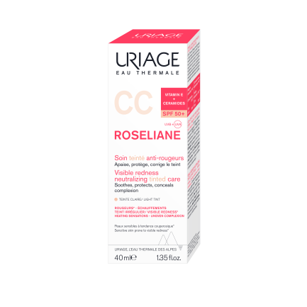 Uriage Roseliane CC Тониран крем SPF50+ за корекция на тена - светъл нюанс 40 ml