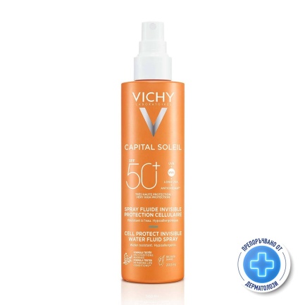 Vichy Capital Soleil Cell Protect SPF50+ Флуиден спрей за защита на кожните клетки 200 ml