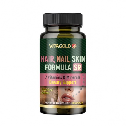 Hair, nails, skin SR – формула за косата, кожата, ноктите, с удължено освобождаване, 30 капсули