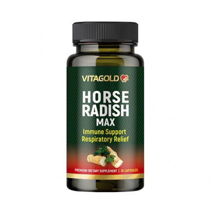 Хрян макс (Horseradish Max) - за имунитета, дихателната и отделителната системи, енергията, 30 капсули
