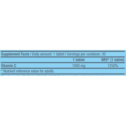 Vitamin C 1000mg. Bioflavonoids / 30 Tabs.