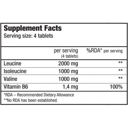 BCAA + B6 / 340 Tabs.