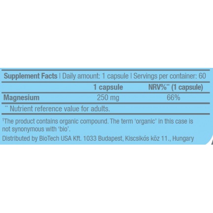 Magnesium + Chelate / 60 Caps