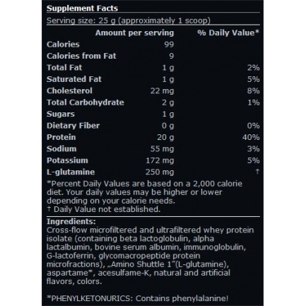 100% Whey Isolate Chocolate Hazelnut