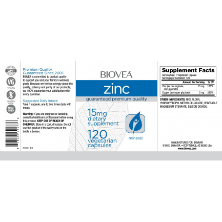 Zinc 15 mg