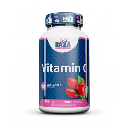 Vitamin C with Rose Hips 500mg / 100 Caps.