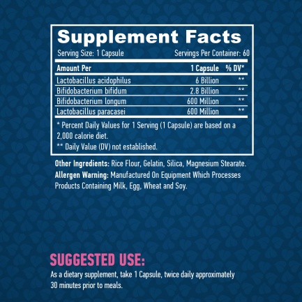 10 Billion Acidophilus & Bifidus Probiotic Complex / 60 caps.