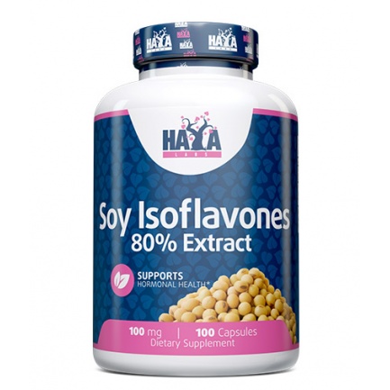 Soy Isoflavones 80% Extract NON-GMO 100mg / 100 Caps