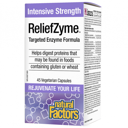 Natural Factors ReliefZyme™ Ензимна формула 295 mg x45 V капсули