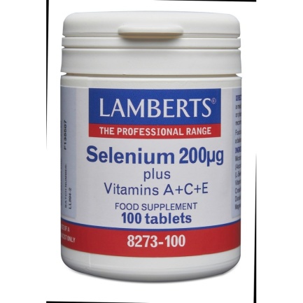 Lamberts Селен 200 mcgr + Витамини А, С, Е х100 таблетки