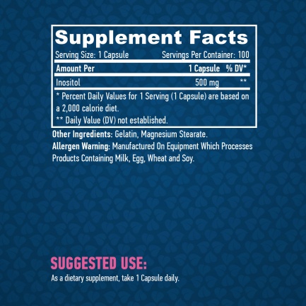 Inositol 500 mg. / 100 Caps.