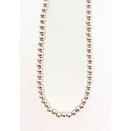 FARMA BIJOUX Колие сребърно с хромирани перли 1CROM