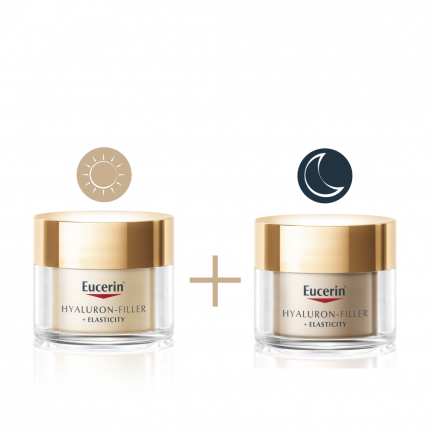 Eucerin Комплект Hyaluron-Filler+ELASTICITY SPF15 Дневен крем 50 ml + Нощен крем 50 ml