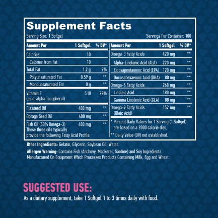 Omega 3-6-9 / 100 Softgels