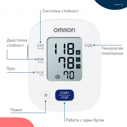 Omron M2 Plus Автоматичен апарат за кръвно налягане над лакът