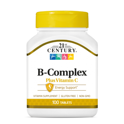 21st Century B Complex Plus Vitamin C - B Комплекс | 100 tabs