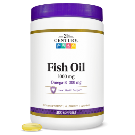 21st Century Fish Oil 1000mg - Омега 3 Рибено Масло | 120 sgels