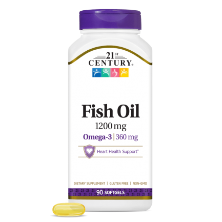 21st Century Fish Oil 1200mg - Омега 3 Рибено Масло | 90 sgels