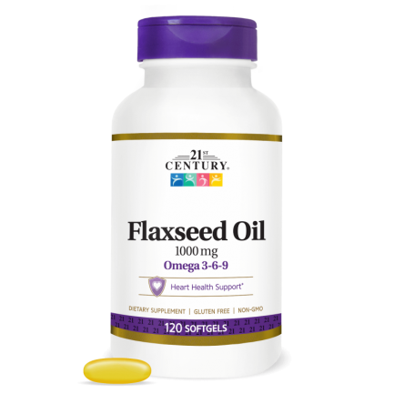 21st Century Flaxseed Oil 1000mg - Омега 3 Масло от Ленено Семе | 60 sgels