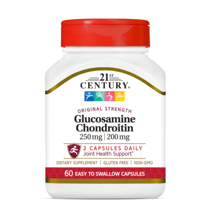 21st Century Glucosamine Chondroitin 250mg / 200mg - Original Strength - Ставен Комплекс | 120 caps