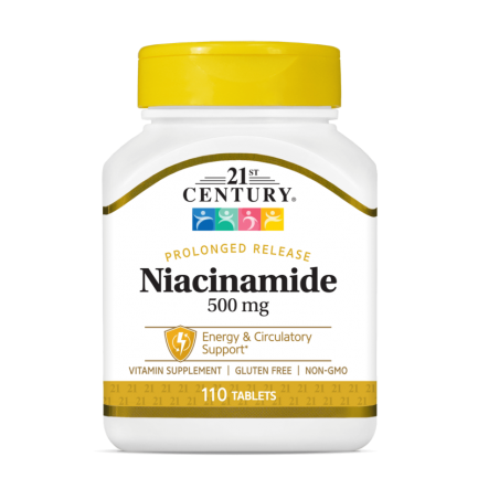 21st Century Niacinamide 500mg Prolonged Release - Ниацин | 110 tabs