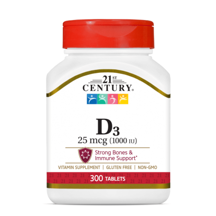 21st Century Vitamin D3 25mcg (1000IU) - Tabs - Витамин D | 110 tabs