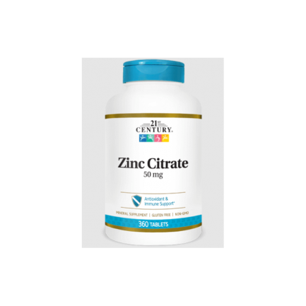 21st Century Zinc Citrate 50mg - Цинк | 360 tabs