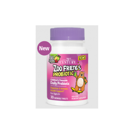 21st Century Zoo Friends Probiotic Chewable - Пробиотик за Деца | 30 chews