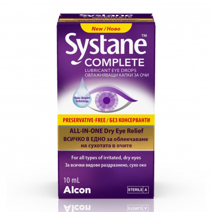 Systane Complete Овлажняващи капки за очи без консерванти 10 ml