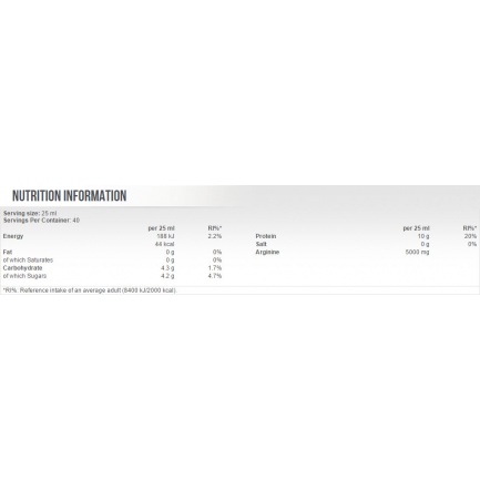 Arginine Liquid 1000 ml. Orange Passion Fruits