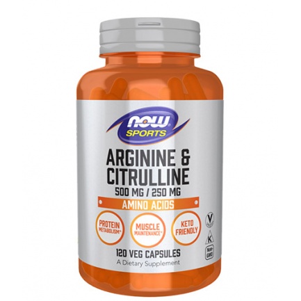 Arginine 500mg & Citrulline 250mg / 120Vcaps.