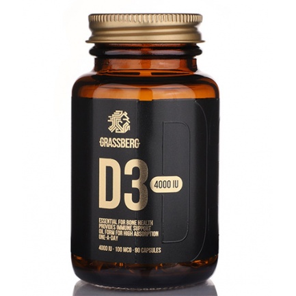 GRASSBERG Vitamin D3 4000 IU / 90 Softgels