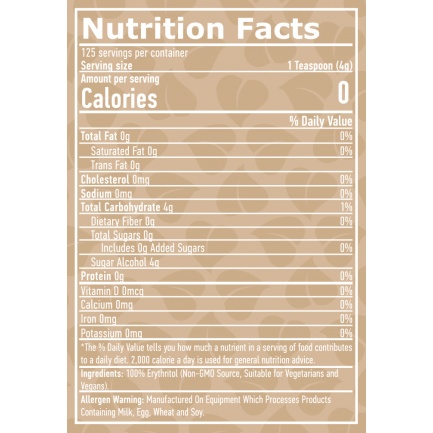 100% Natural Erythritol