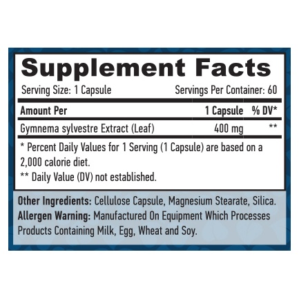 Gymnema Sylvestre Leaf 400mg. / 60 VCaps