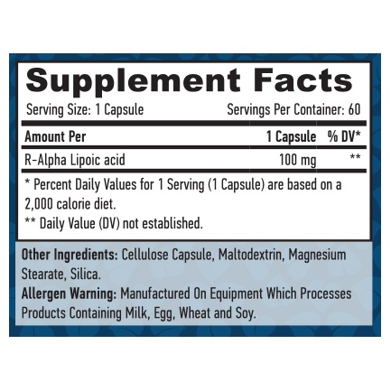 R-Alpha Lipoic Acid / 60 Vcaps