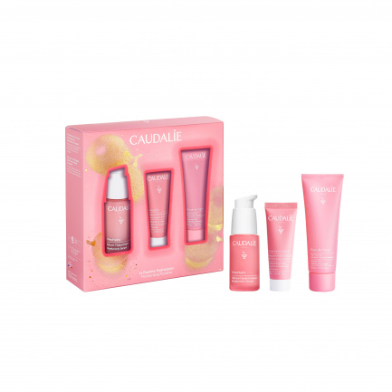 Caudalie Комплект VinоHydra Хиалуронов Серум 30 ml + Хидратираща Маска 15 ml + Rose de Vigne Душ Гел 50 ml