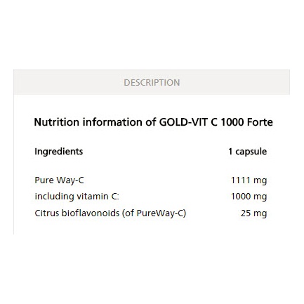 Gold-Vit C 1000mg. / 30 Caps.