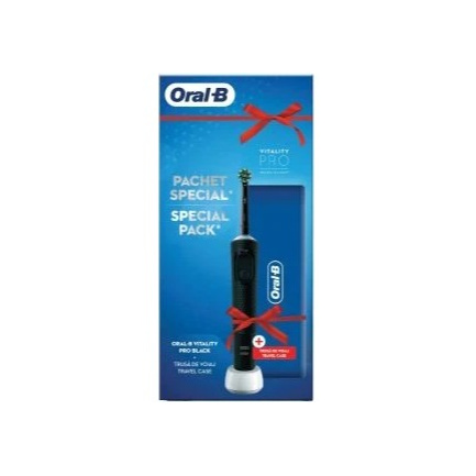 Oral-B Vitality Pro D100 Sensi Ultra Thin Електрическа четка за зъби + Опаковка за път - ЧЕРНА