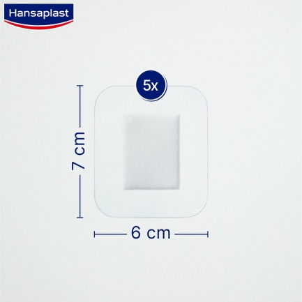 Hansaplast Aqua Protect пластири XL 6 cm х7 cm х5 броя